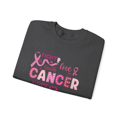 Breast Cancer Awareness Sweatshirt, In October We Wear Pink Crewneck, Fight Love Faith Sweater