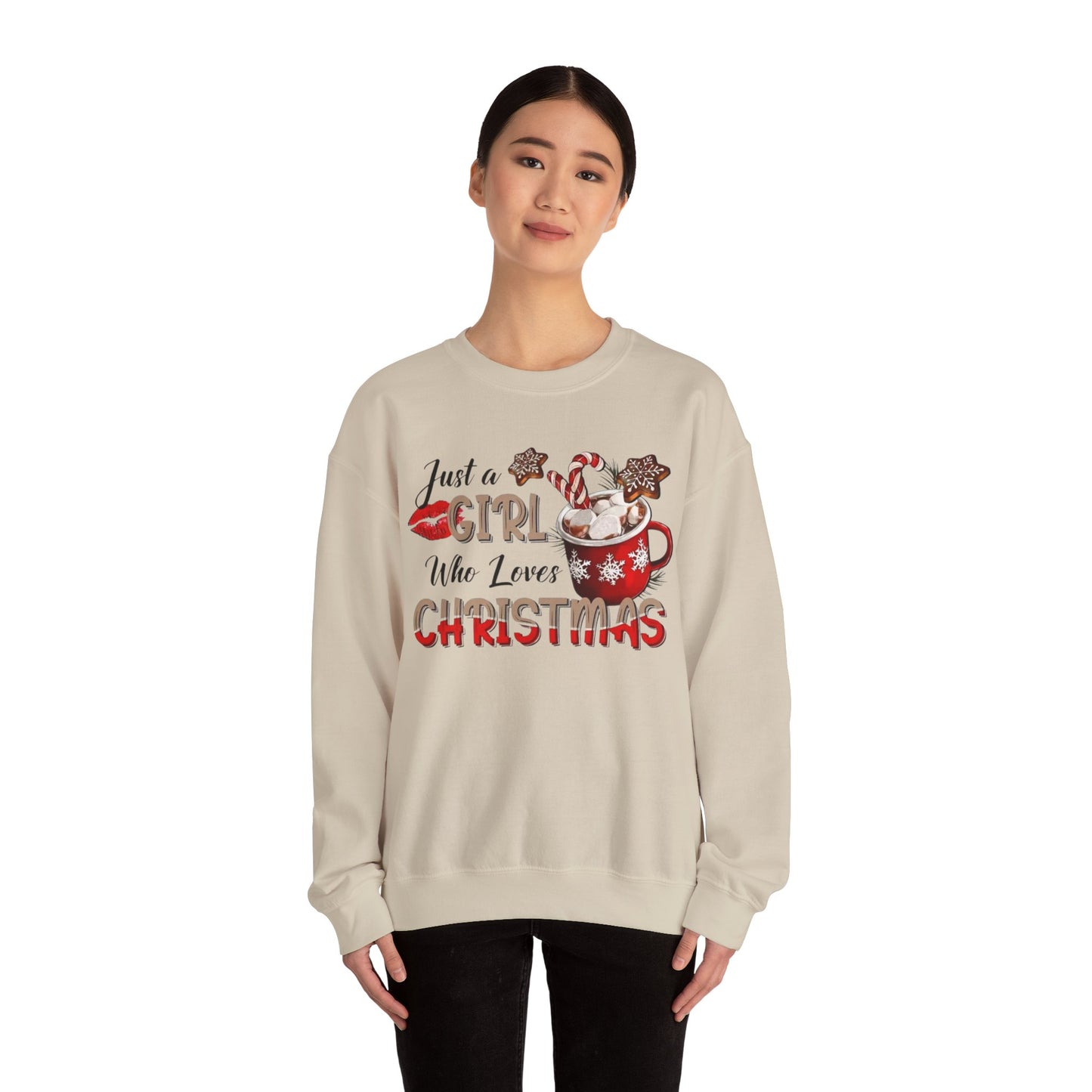 Christmas Mama Sweatshirt, Hot Chocolate Christmas, Christmas Gift, Christmas Sweater. Girl Who Loves Christmas