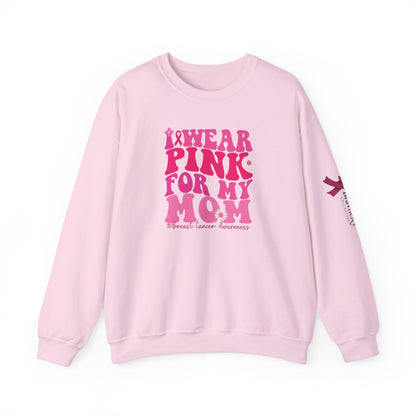 Breast Cancer Awareness Sweatshirt, In October We Wear Pink Crewneck, For My Mom Sweater