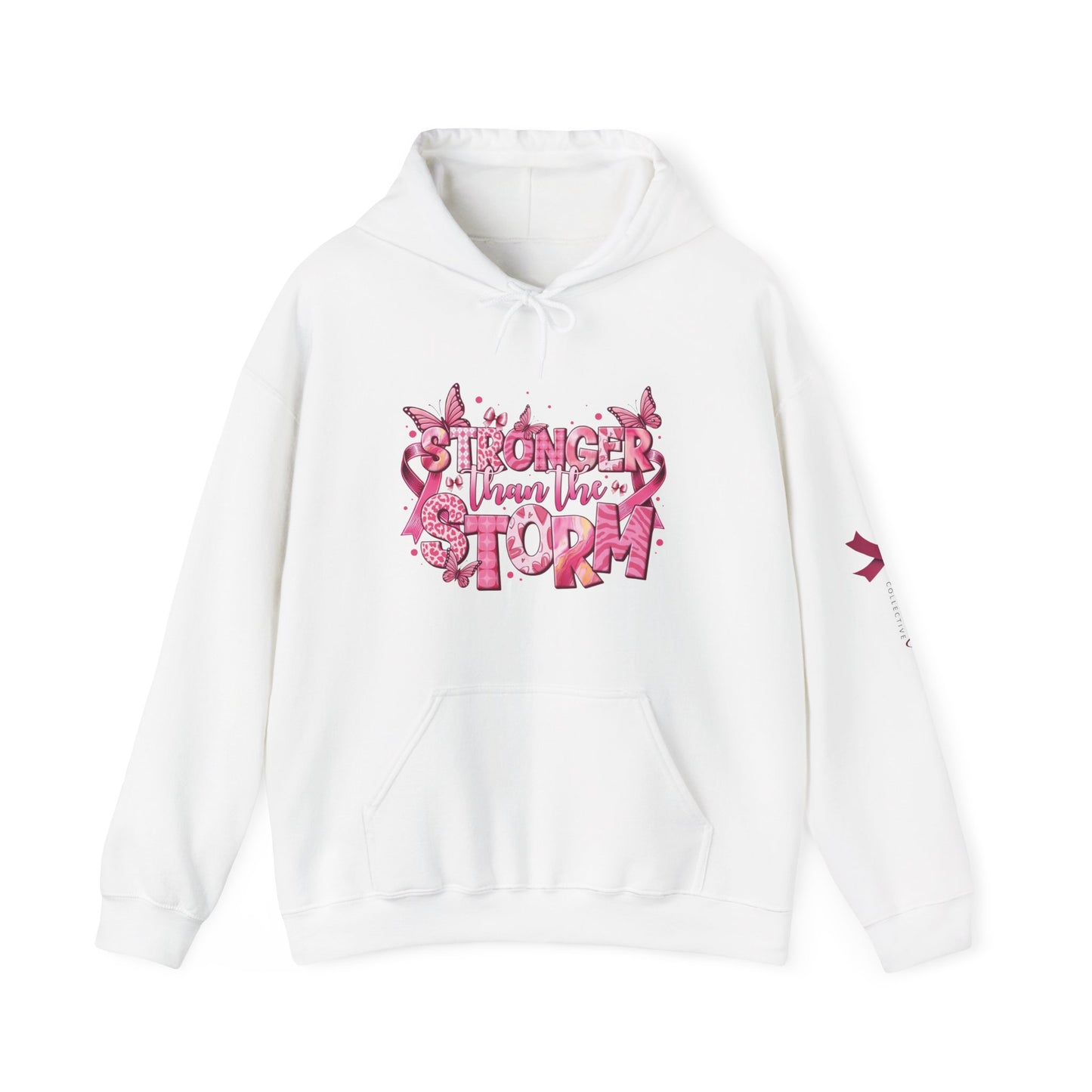 Breast Cancer Awareness Hoodie, In October We Wear Pink Hoodie, Stronger Than The Storm Hoodie