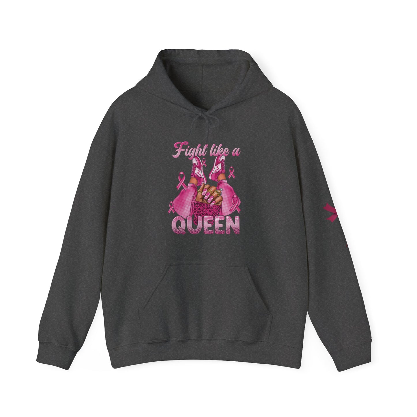 Breast Cancer Awareness Hoodie, In October We Wear Pink Hoodie, Fight Like A Queen Hoodie