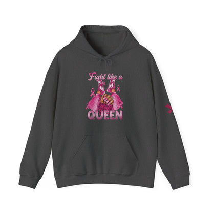 Breast Cancer Awareness Hoodie, In October We Wear Pink Hoodie, Fight Like A Queen Hoodie