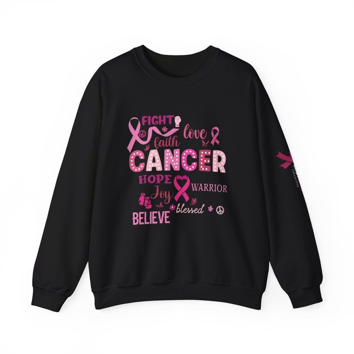 Breast Cancer Awareness Sweatshirt, In October We Wear Pink Crewneck, Fight Love Faith Sweater
