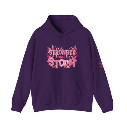 Breast Cancer Awareness Hoodie, In October We Wear Pink Hoodie, Stronger Than The Storm Hoodie