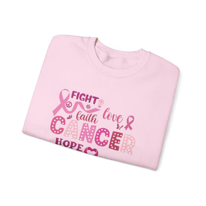 Breast Cancer Awareness Sweatshirt, In October We Wear Pink Crewneck, Fight Love Faith Sweater