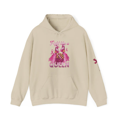 Breast Cancer Awareness Hoodie, In October We Wear Pink Hoodie, Fight Like A Queen Hoodie
