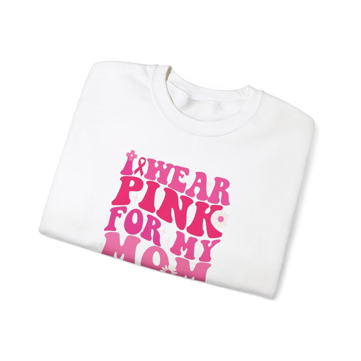 Breast Cancer Awareness Sweatshirt, In October We Wear Pink Crewneck, For My Mom Sweater