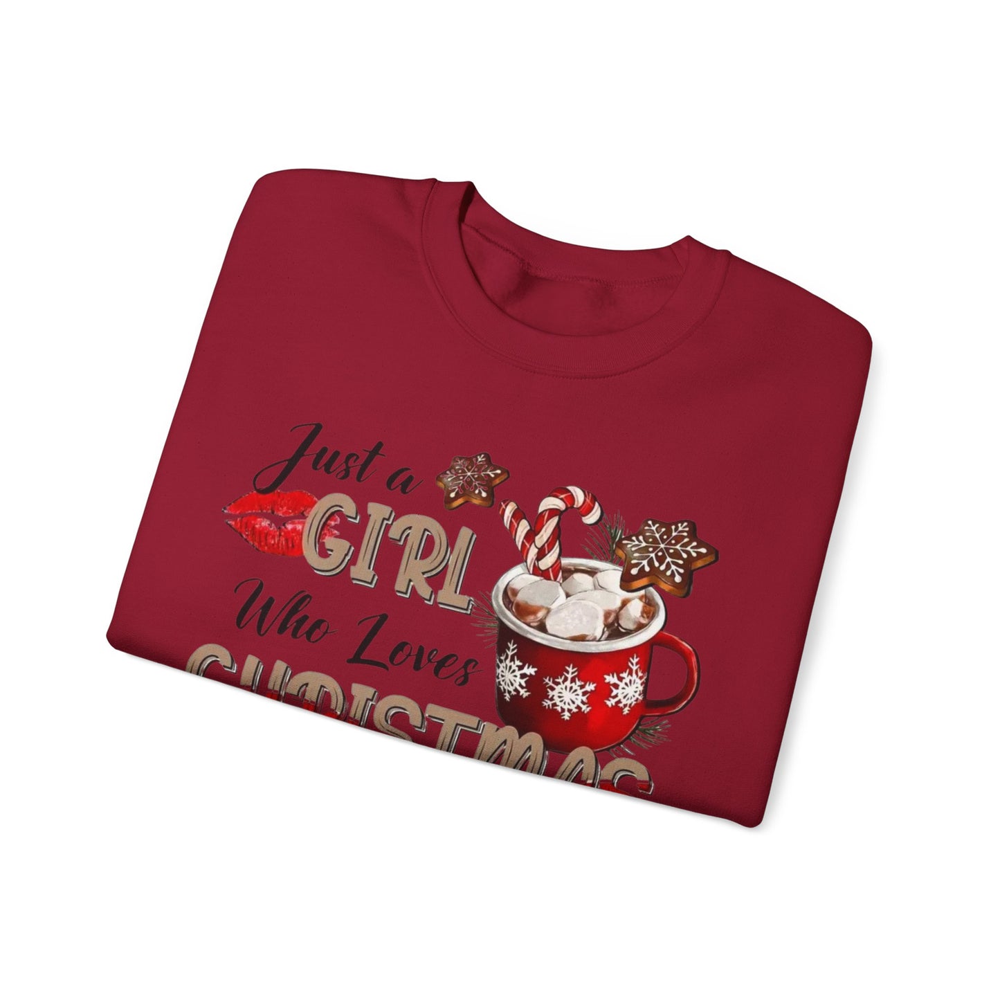 Christmas Mama Sweatshirt, Hot Chocolate Christmas, Christmas Gift, Christmas Sweater. Girl Who Loves Christmas