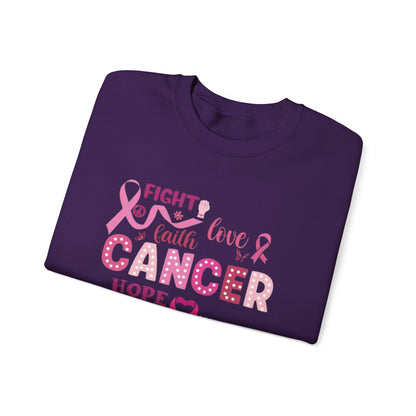 Breast Cancer Awareness Sweatshirt, In October We Wear Pink Crewneck, Fight Love Faith Sweater