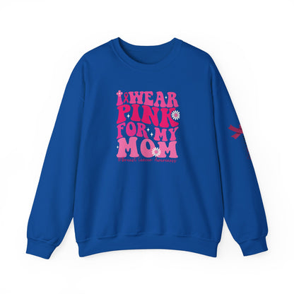 Breast Cancer Awareness Sweatshirt, In October We Wear Pink Crewneck, For My Mom Sweater