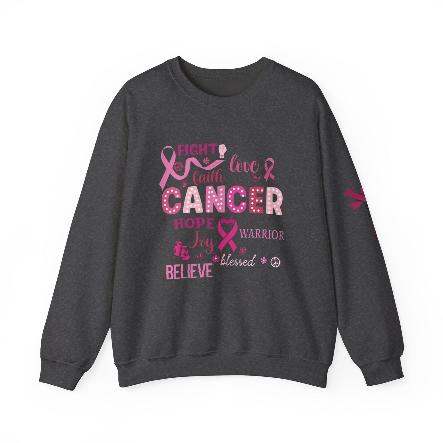 Breast Cancer Awareness Sweatshirt, In October We Wear Pink Crewneck, Fight Love Faith Sweater