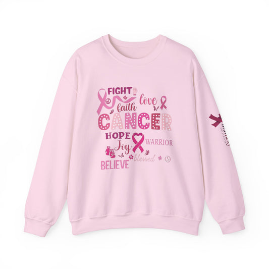 Breast Cancer Awareness Sweatshirt, In October We Wear Pink Crewneck, Fight Love Faith Sweater