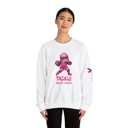 Breast Cancer Awareness Sweatshirt, In October We Wear Pink Crewneck, Tackle Breast Cancer Sweater