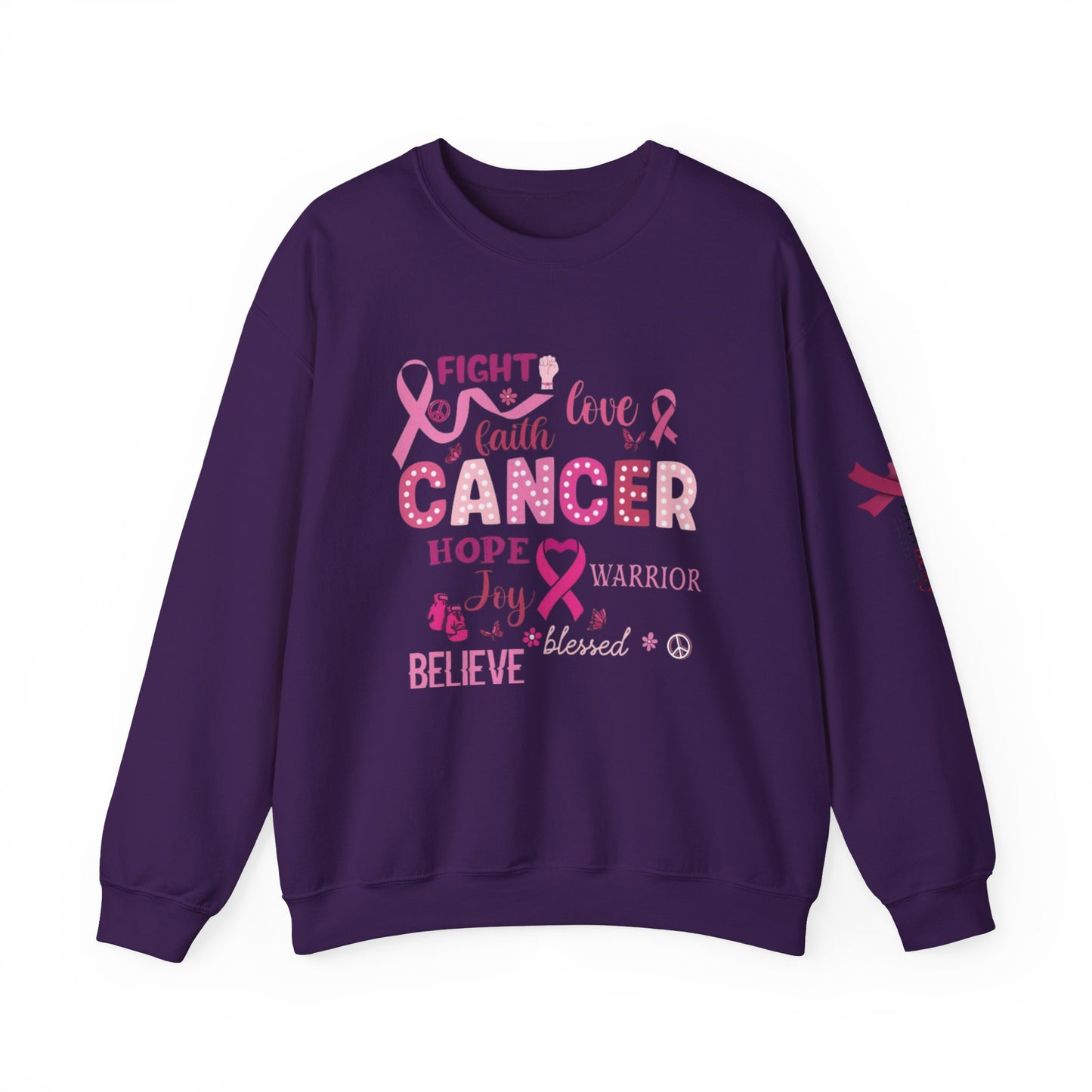 Breast Cancer Awareness Sweatshirt, In October We Wear Pink Crewneck, Fight Love Faith Sweater