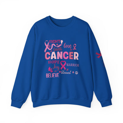 Breast Cancer Awareness Sweatshirt, In October We Wear Pink Crewneck, Fight Love Faith Sweater