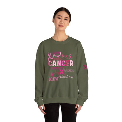 Breast Cancer Awareness Sweatshirt, In October We Wear Pink Crewneck, Fight Love Faith Sweater