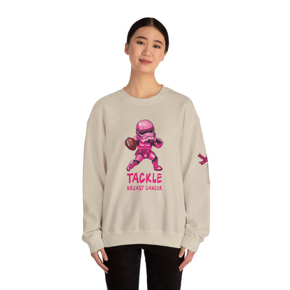 Breast Cancer Awareness Sweatshirt, In October We Wear Pink Crewneck, Tackle Breast Cancer Sweater