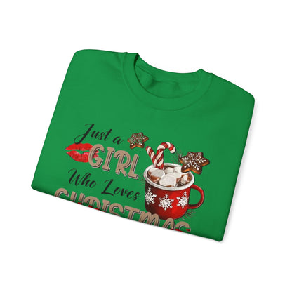 Christmas Mama Sweatshirt, Hot Chocolate Christmas, Christmas Gift, Christmas Sweater. Girl Who Loves Christmas