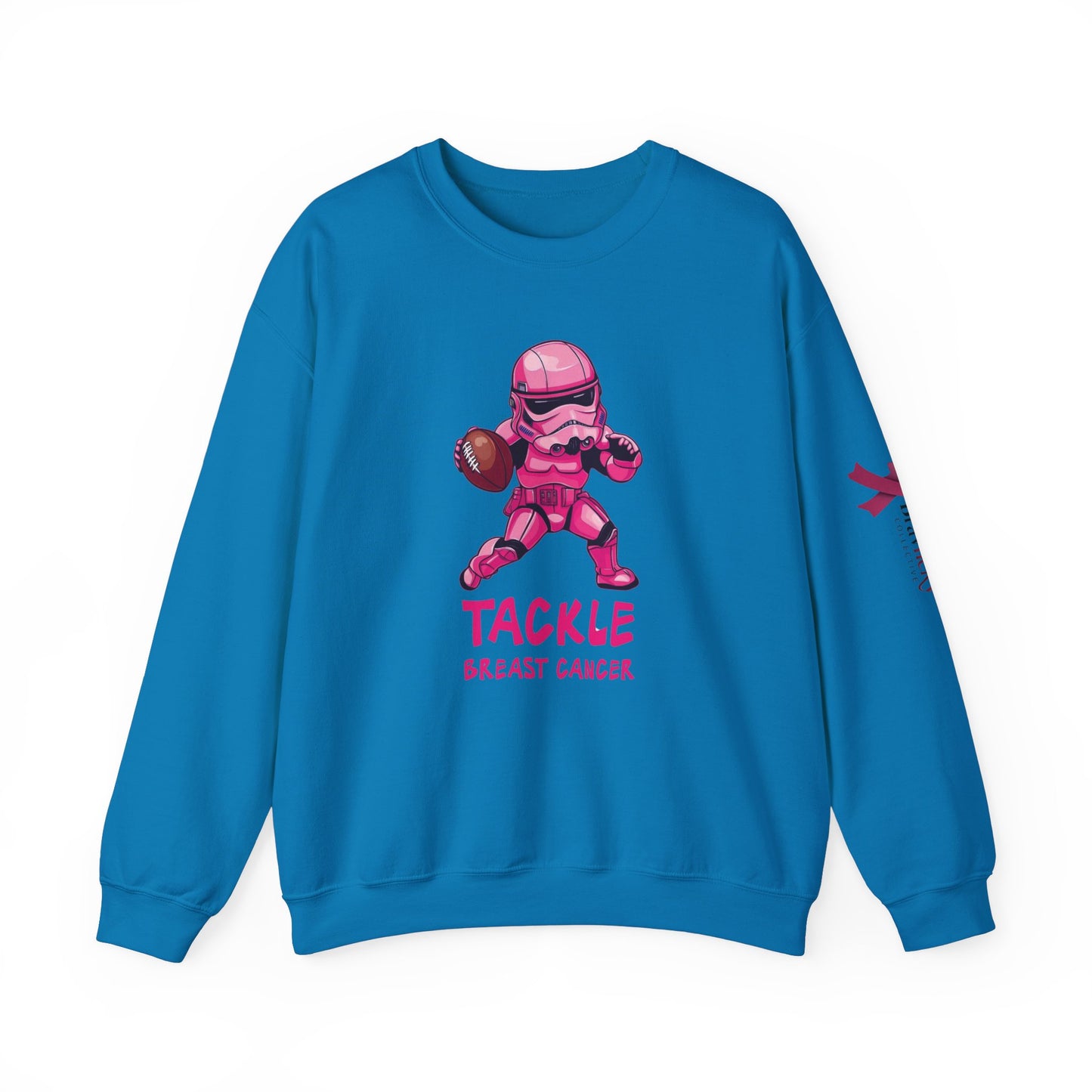 Breast Cancer Awareness Sweatshirt, In October We Wear Pink Crewneck, Tackle Breast Cancer Sweater