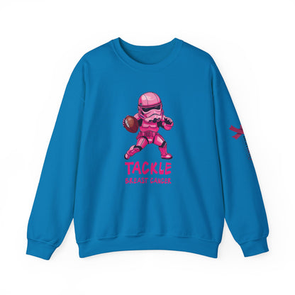 Breast Cancer Awareness Sweatshirt, In October We Wear Pink Crewneck, Tackle Breast Cancer Sweater