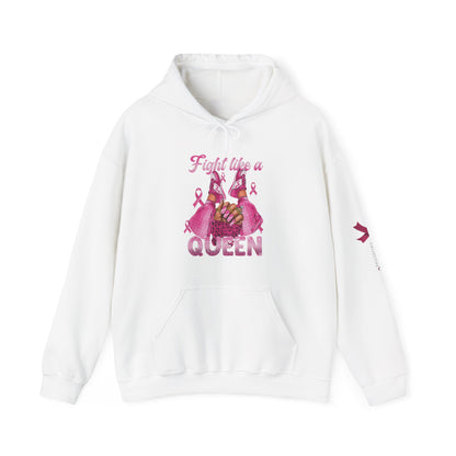 Breast Cancer Awareness Hoodie, In October We Wear Pink Hoodie, Fight Like A Queen Hoodie