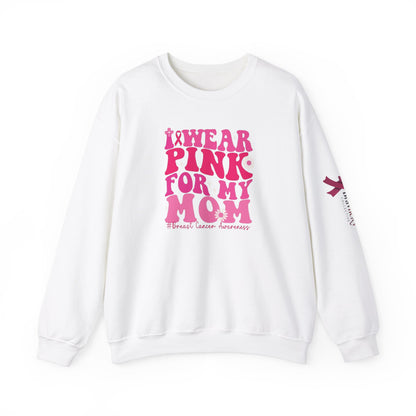 Breast Cancer Awareness Sweatshirt, In October We Wear Pink Crewneck, For My Mom Sweater