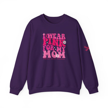 Breast Cancer Awareness Sweatshirt, In October We Wear Pink Crewneck, For My Mom Sweater