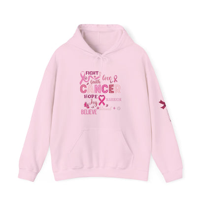 Breast Cancer Awareness Hoodie, In October We Wear Pink Hoodie, Fight Love Faith Hoodie