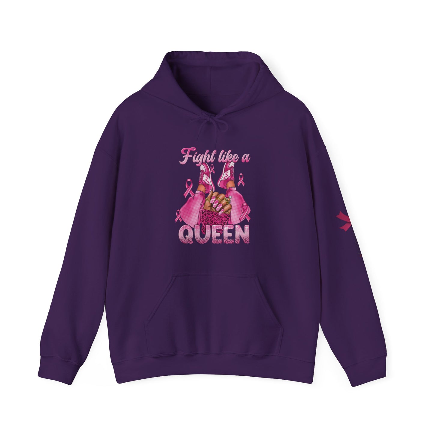 Breast Cancer Awareness Hoodie, In October We Wear Pink Hoodie, Fight Like A Queen Hoodie