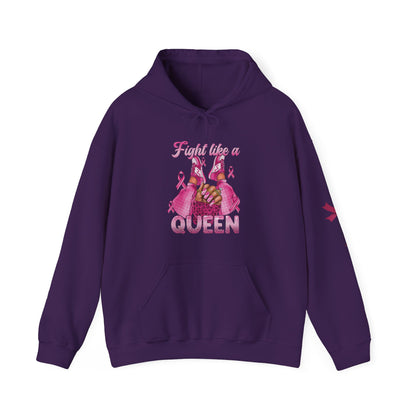 Breast Cancer Awareness Hoodie, In October We Wear Pink Hoodie, Fight Like A Queen Hoodie