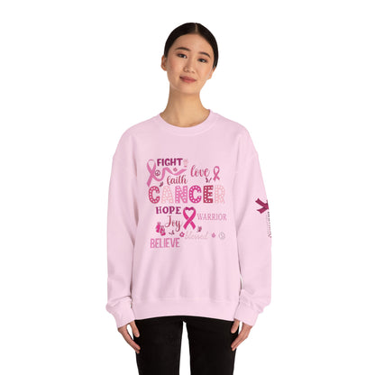 Breast Cancer Awareness Sweatshirt, In October We Wear Pink Crewneck, Fight Love Faith Sweater