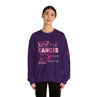 Breast Cancer Awareness Sweatshirt, In October We Wear Pink Crewneck, Fight Love Faith Sweater
