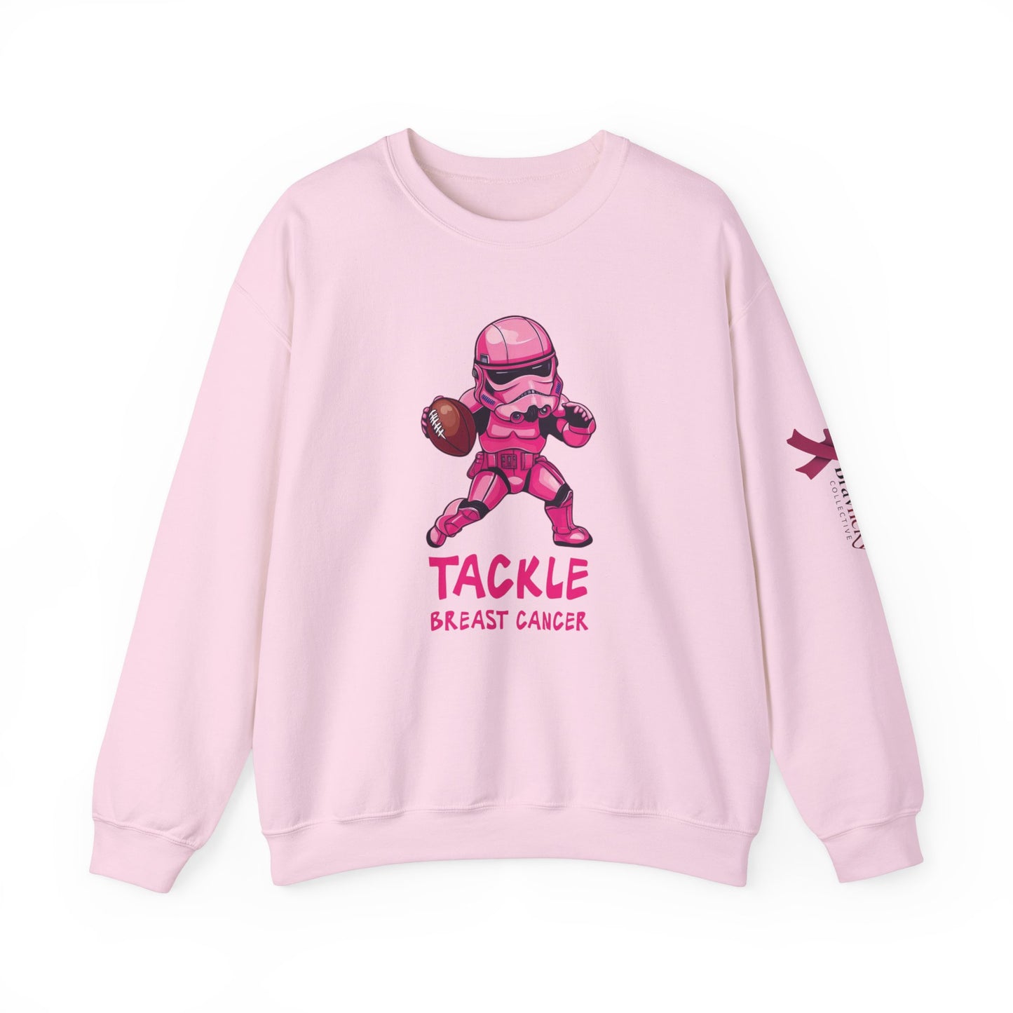 Breast Cancer Awareness Sweatshirt, In October We Wear Pink Crewneck, Tackle Breast Cancer Sweater