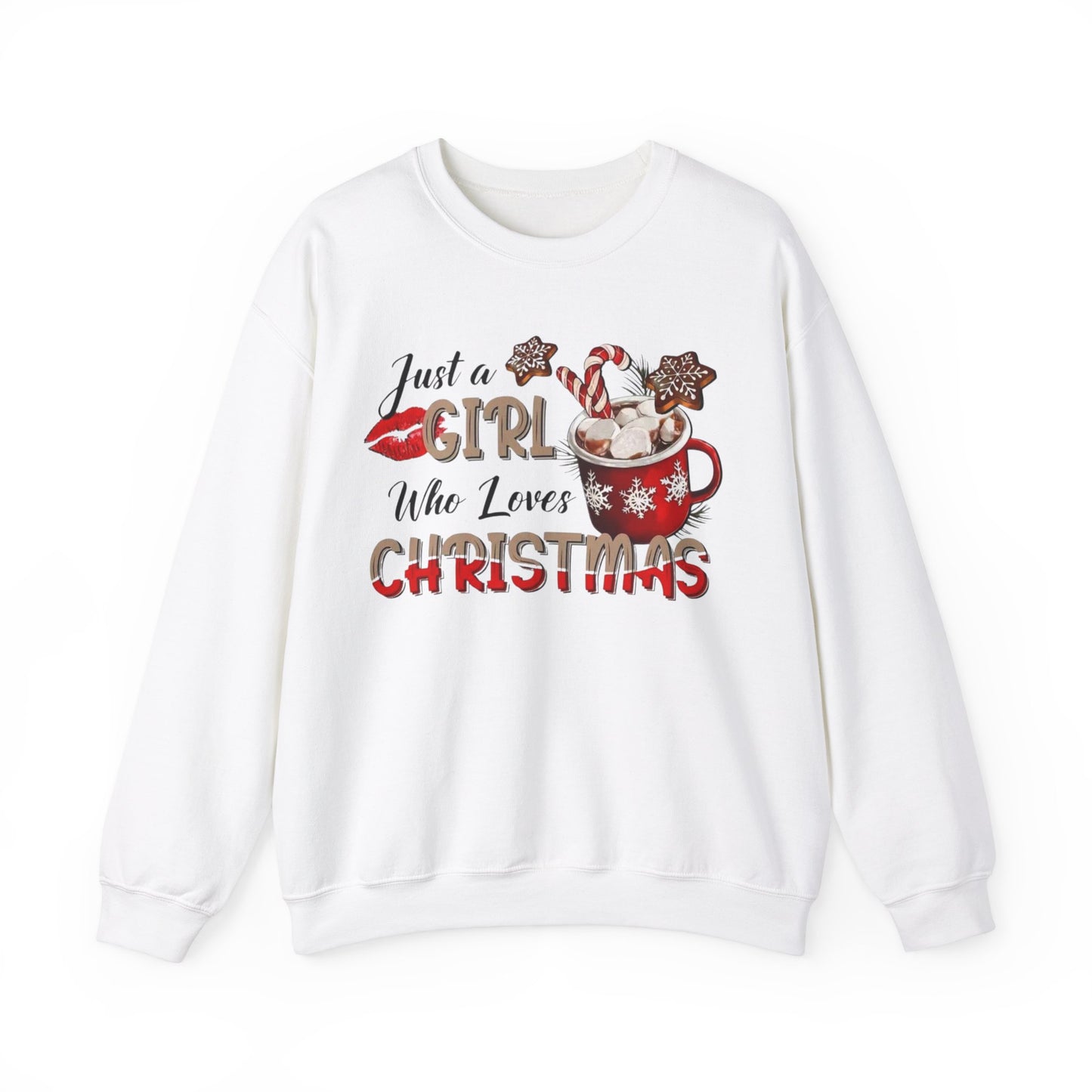 Christmas Mama Sweatshirt, Hot Chocolate Christmas, Christmas Gift, Christmas Sweater. Girl Who Loves Christmas