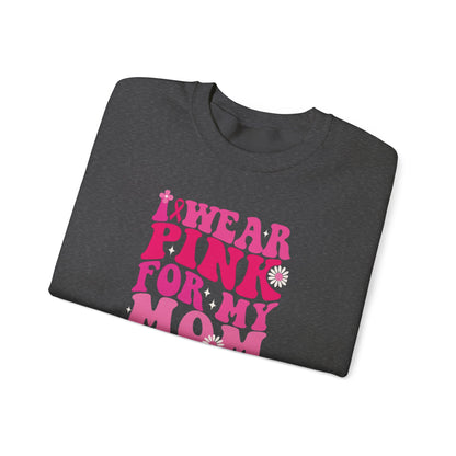 Breast Cancer Awareness Sweatshirt, In October We Wear Pink Crewneck, For My Mom Sweater