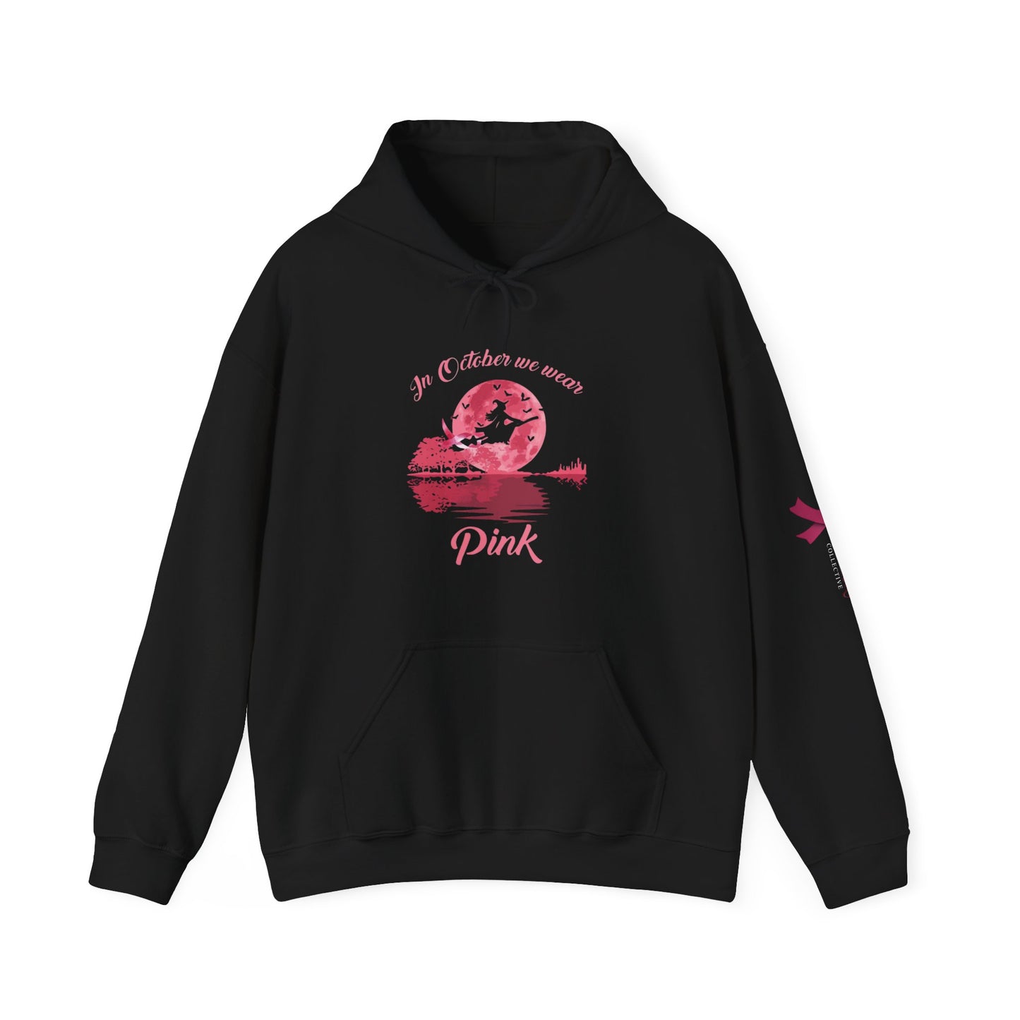 Breast Cancer Awareness Hoodie, In October We Wear Pink Hoodie, Witches Wear Pink Hoodie