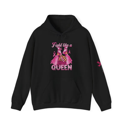 Breast Cancer Awareness Hoodie, In October We Wear Pink Hoodie, Fight Like A Queen Hoodie