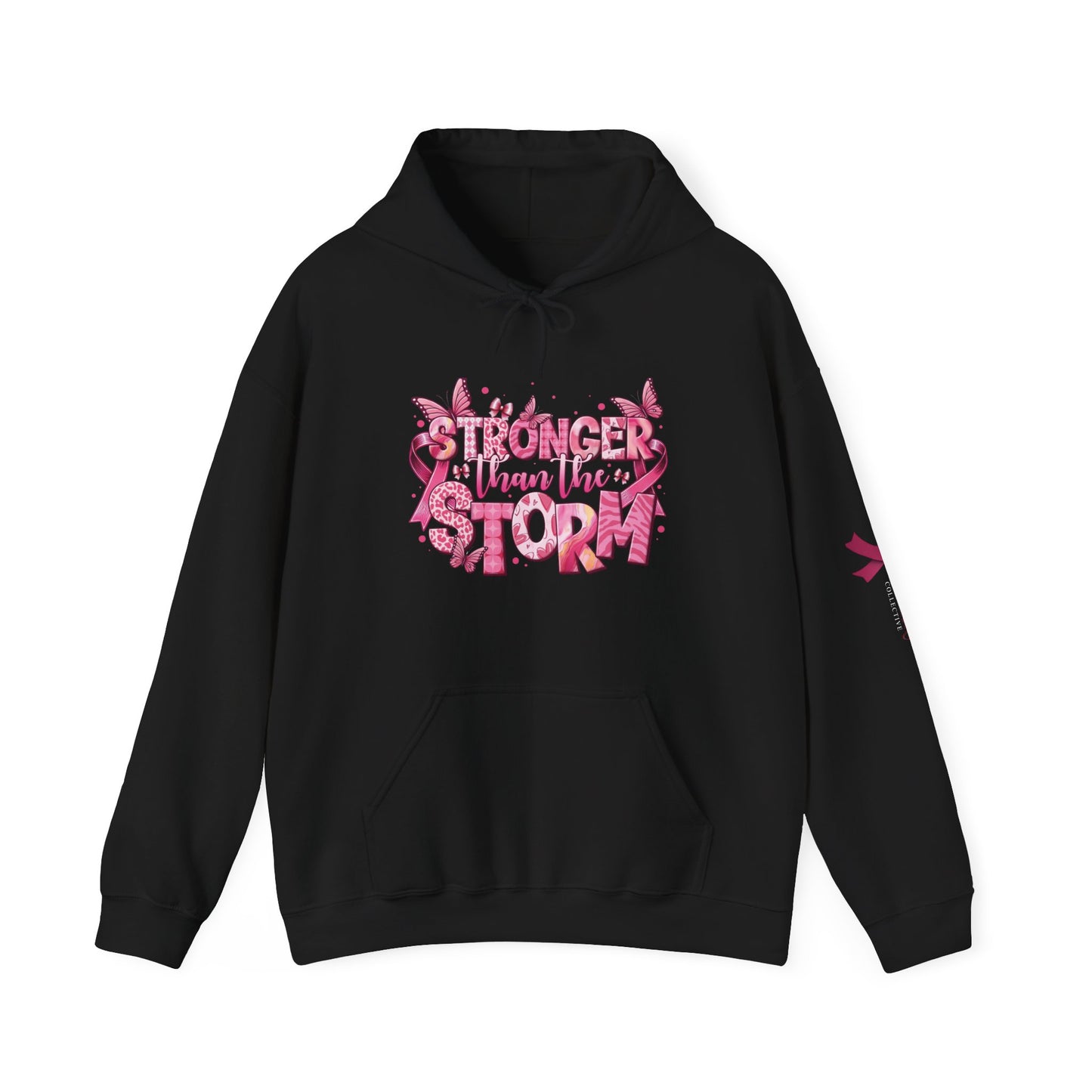 Breast Cancer Awareness Hoodie, In October We Wear Pink Hoodie, Stronger Than The Storm Hoodie