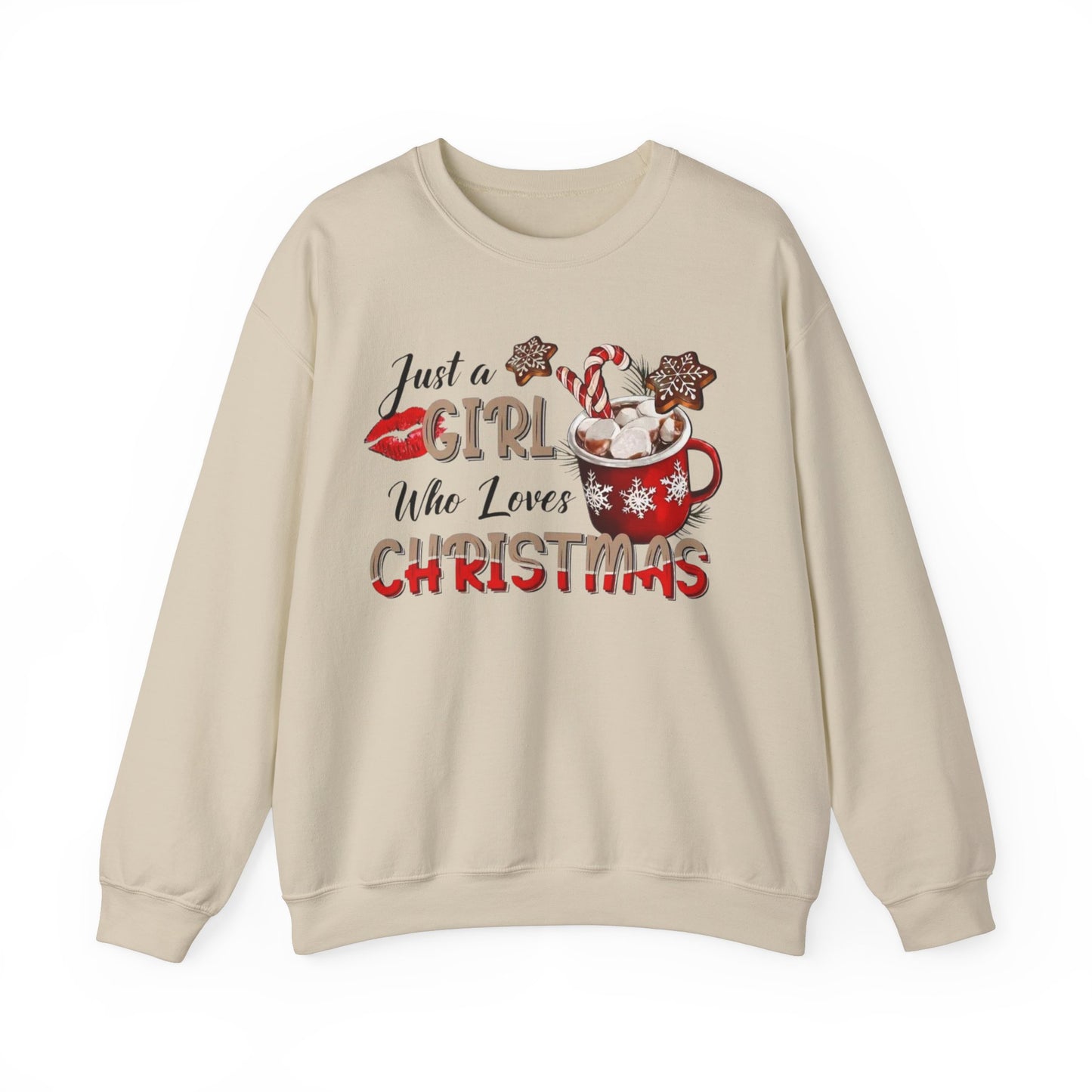 Christmas Mama Sweatshirt, Hot Chocolate Christmas, Christmas Gift, Christmas Sweater. Girl Who Loves Christmas