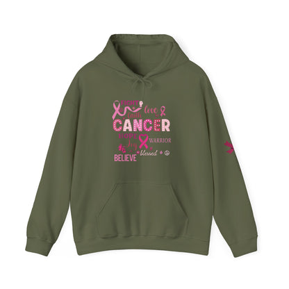 Breast Cancer Awareness Hoodie, In October We Wear Pink Hoodie, Fight Love Faith Hoodie