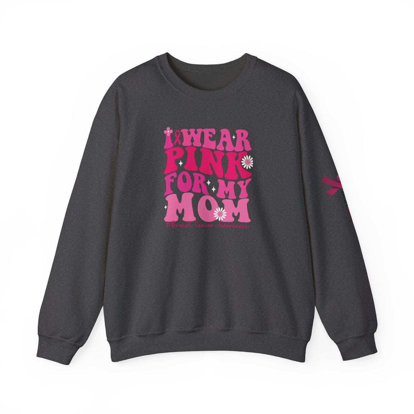 Breast Cancer Awareness Sweatshirt, In October We Wear Pink Crewneck, For My Mom Sweater