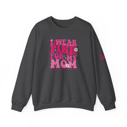 Breast Cancer Awareness Sweatshirt, In October We Wear Pink Crewneck, For My Mom Sweater