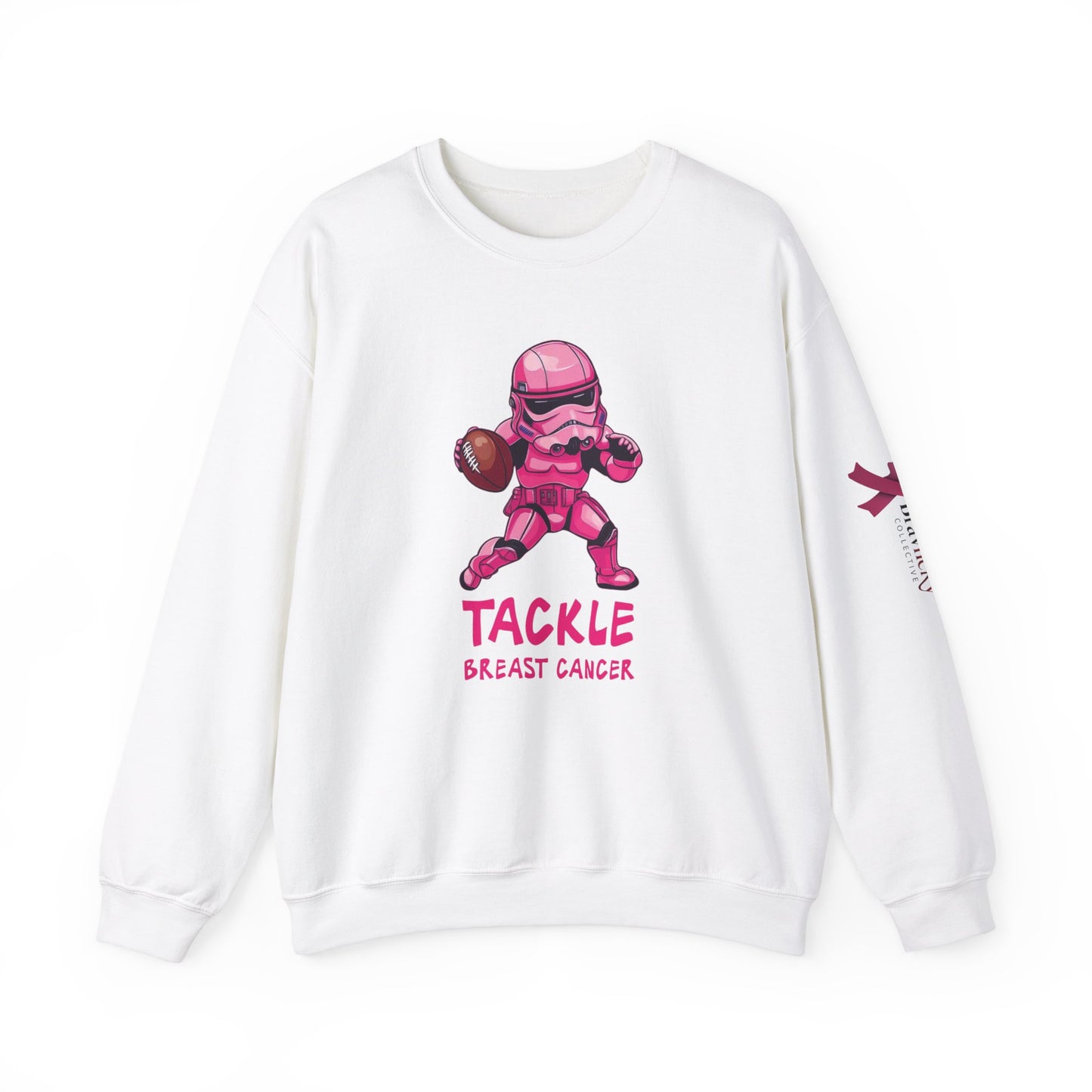 Breast Cancer Awareness Sweatshirt, In October We Wear Pink Crewneck, Tackle Breast Cancer Sweater