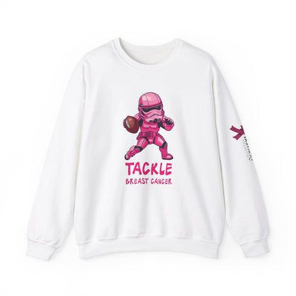 Breast Cancer Awareness Sweatshirt, In October We Wear Pink Crewneck, Tackle Breast Cancer Sweater