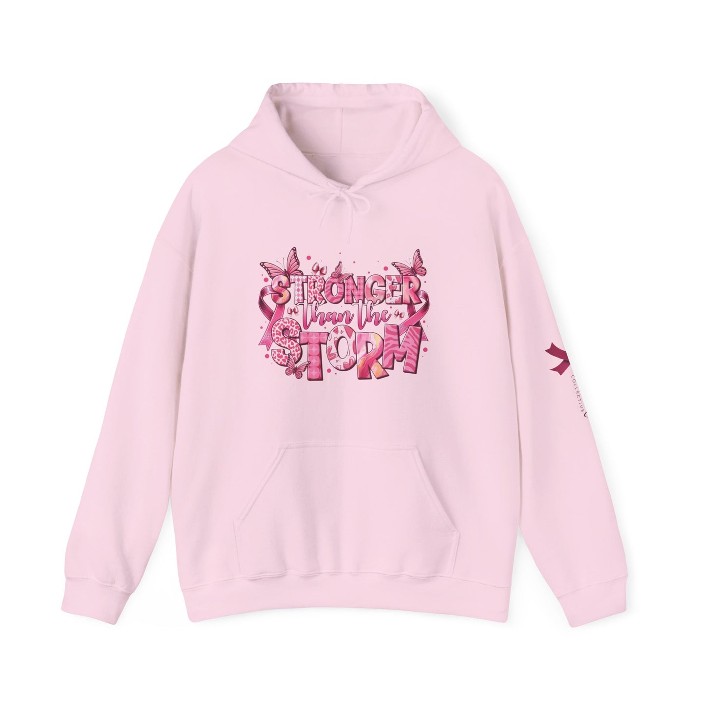 Breast Cancer Awareness Hoodie, In October We Wear Pink Hoodie, Stronger Than The Storm Hoodie