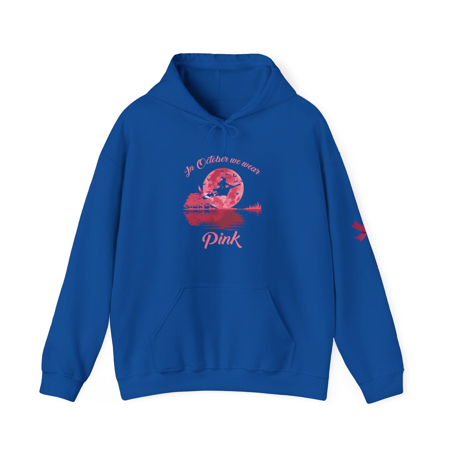 Breast Cancer Awareness Hoodie, In October We Wear Pink Hoodie, Witches Wear Pink Hoodie