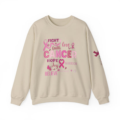 Breast Cancer Awareness Sweatshirt, In October We Wear Pink Crewneck, Fight Love Faith Sweater