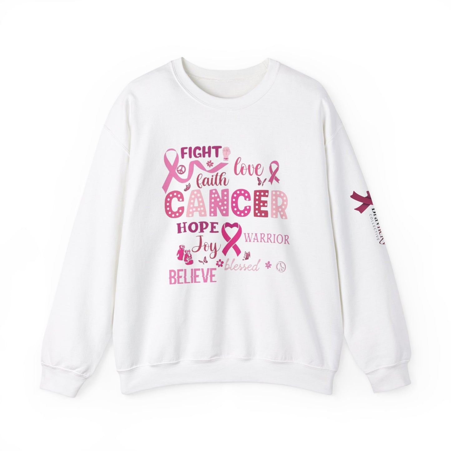 Breast Cancer Awareness Sweatshirt, In October We Wear Pink Crewneck, Fight Love Faith Sweater