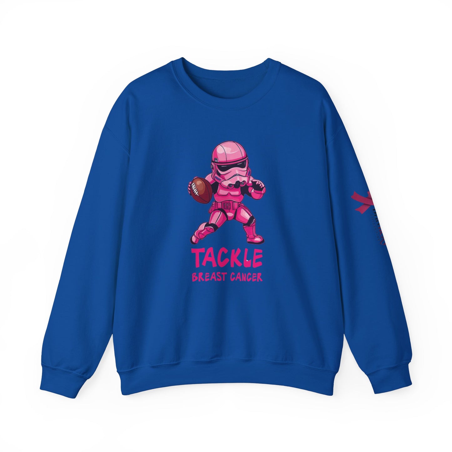 Breast Cancer Awareness Sweatshirt, In October We Wear Pink Crewneck, Tackle Breast Cancer Sweater