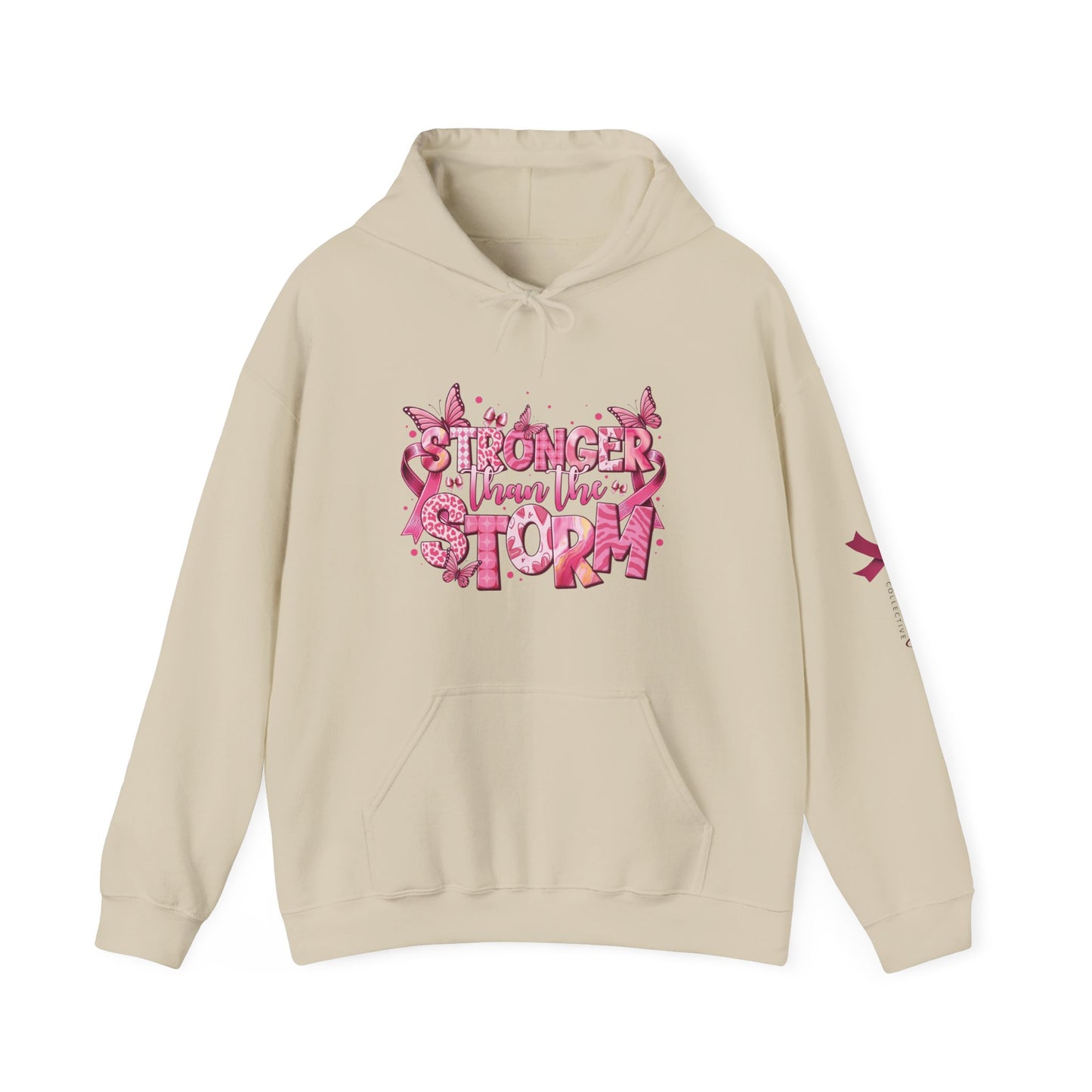 Breast Cancer Awareness Hoodie, In October We Wear Pink Hoodie, Stronger Than The Storm Hoodie